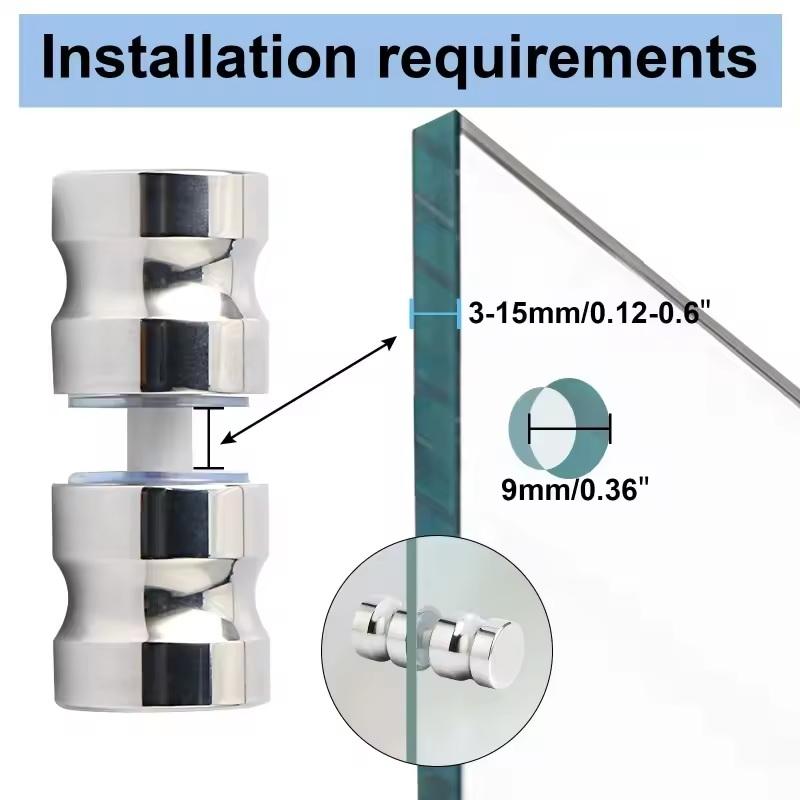 مقبض أنيق لأبواب الدش الزجاجية - مراجعة Glass Door Hinge وسعره