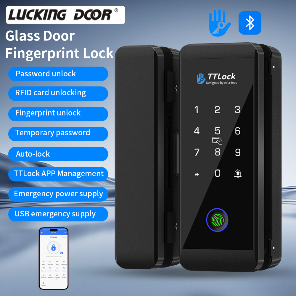 TTLOCK قفل زجاجي ذكي التعرف عل - مراجعة Glass Door Hinge وسعره